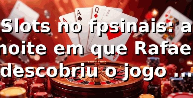 Slots no fpsinais: a noite em que Rafael descobriu o jogo que mudou tudo 🎰